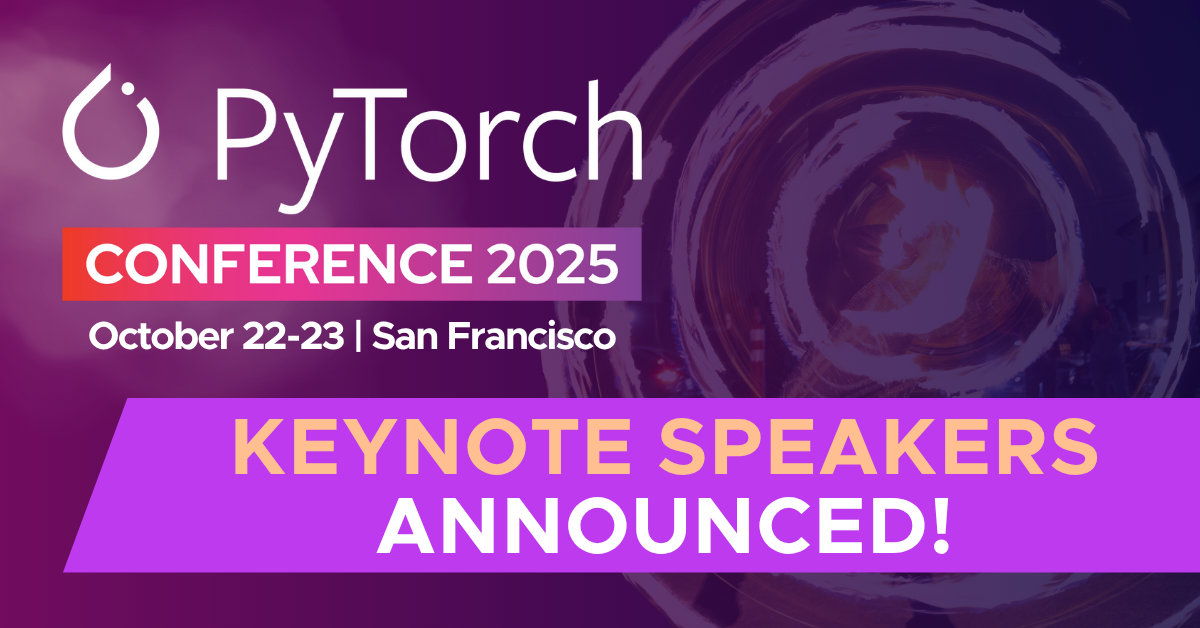 PyTorch Conference Keynote Speaker Announcement