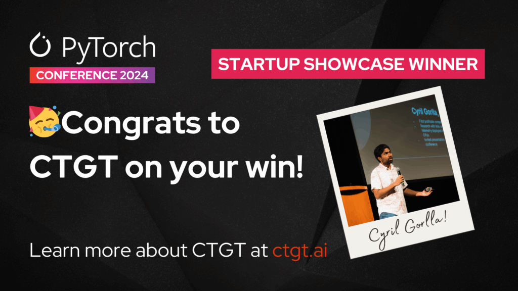 PyTorch Startup Showcase 2024 Winner